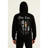 Medi Giyim Erkek Kapüşonlu Kanguru Cepli Sweatshirt 3 Iplik Pamuklu Baskılı Hoodie - Siyah - XL