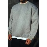 Medi Giyim Erkek Kışlık Bisiklet Yaka 3 Iplik Basic Sweatshirt - Gri - 2XL