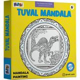 Medi Tuval Mandala Dinazor 30x30 cm Renkli Boyama Seti Çocuklar ve Yetişkinler İçin