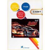 Mediart 3 Lu Set 17X25 Resim Defterleri 15 Yaprak Karton Kapak Helezon Spiralli - 17*25 - Ana Renkler - resim defteri