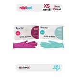 Medicalx NitrilSET Fuşya Pembe & Turkuaz Nitril Muayene Eldiveni 200 Adet - Xsmall