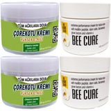 Medigeni 2 Adet Çörek Otu Kremi Büyük Boy 150 ml Krem + Bee Cure Krem 150 ml / Kas Diz Dirsek Sırt Bel Iskelet Agrilarina Masaj Seti - 1Paket