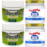 Medigeni 2 Tane Çörek Otu Kremi Orta Boy 100 ml Krem + 2 Tane Snow Kitten Menthol Balm 50 ml / Sırt Bel Kas Diz Dirsek Iskelet Agrilarina Masaj Seti - 1Paket