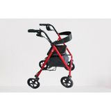 Medikalcim Alüminyum Walker ( Rollator ) 4 Tekerli Sepetli Yaşlı Yürüteci Frenli Çantali Yürüteç