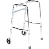 Medikalcim KY912L Tekerlekli Alüminyum Hafif Ithal Walker - Siyah - 100 cm