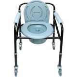 Medikalcim Tekerlekli Tuvaletli Banyo Sandalyesi AGSTWC005 - Siyah - 100 cm
