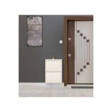 Medikaltec 2’Li Metal Ayakkabılık (Krem) | Modern Tasarım Ve Geniş İç Hacim