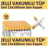 Medikaltec 50 Adet Kan Alma Tüpü, Vakumlu Jelli, Sarı Kapak 5Ml 13X100mm, Bd Vacutainer Sst 2 Advance
