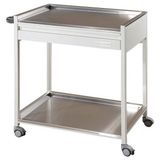 Medikaltec Paslanmaz Çelik Üst ve Alt Tezgah Çekmece Cihaz Arabası - 45 X 85 X 87 Cm