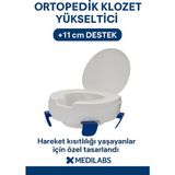 Medilabs Kapaklı Klozet Yükseltici Temizlenebilir Tuvalet Klozet Aparatı