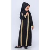 Medine Ipek Kumaş Eşarplı Tesettür Namaz Elbise M00742 - Siyah - 3 - 4 Yaş