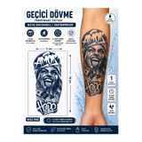 medink tattoo 1 Ay Kalıcı Sonradan Kararan 11X 18 cm Gangstar ve amor yazı model geçici dövme tattoo sticker
