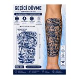 medink tattoo 1 Ay Kalıcı Sonradan Kararan 11X 18 cm Görmedim duymadım bilmiyorum model geçici dövme tattoo sticker