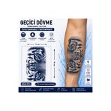 medink tattoo 1 Ay Kalıcı Sonradan Kararan 11X 18 cm Kaplan göz model geçici dövme tattoo sticker
