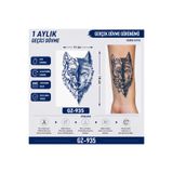 medink tattoo 1 Ay Kalıcı Sonradan Kararan 11X 18 cm Kurt model geçici dövme tattoo sticker