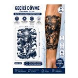 medink tattoo 1 Ay Kalıcı Sonradan Kararan 11X 18 cm Kuş Melek ve güvercin model geçici dövme tattoo sticker