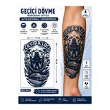medink tattoo 1 Ay Kalıcı Sonradan Kararan 11X 18 cm La vida Loca pitbull yazı model geçici dövme tattoo sticker