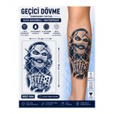 medink tattoo 1 Ay Kalıcı Sonradan Kararan 11X 18 cm Maskeli Gangstar model geçici dövme tattoo sticker