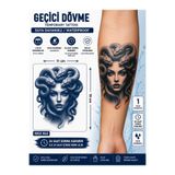 medink tattoo 1 Ay Kalıcı Sonradan Kararan 11X 18 cm Medusa model geçici dövme tattoo sticker