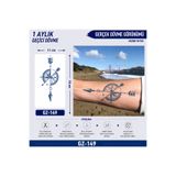 medink tattoo 1 Ay Kalıcı Sonradan Kararan 11X 18 cm Pusula model geçici dövme tattoo sticker