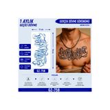 medink tattoo 1 Ay Kalıcı Sonradan Kararan 11X 18 cm Yazılı model geçici dövme tattoo sticker