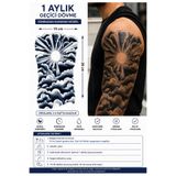 medink tattoo 1 Ay Kalıcı Sonradan Kararan Bulut dövmesi Yarım Kol geçici dövme tattoo sticker