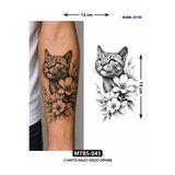 medink tattoo 2 Hafta kalıcı Kedi ve çiçek model Geçici Dövme Sticker Tattoo