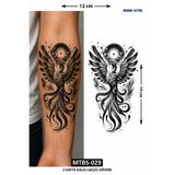 medink tattoo 2 Hafta kalıcı Kurt ve Pusula model Geçici Dövme Sticker Tattoo