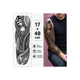 medink tattoo 2 Hafta kalıcı Maori Tam Kol Kaplama Geçici Dövme Sticker Tattoo