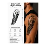 medink tattoo Gerçekci 2 Hafta KalıcıYarım Kol Kaplama Geçici Dövme Sticker Tattoo dövme