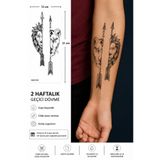 medink tattoo Gerçekçi Çift Aslan Model Geçici Kol Bacak Geçici Sticker Yapıştırma Dövme