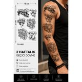 medink tattoo Gerçekci Çoklu Desenli Dövme Etiket Kadın Erkek Kol El Üstü Bacak TH-480