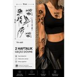 medink tattoo Gerçekci Çoklu Desenli Dövme Etiket Kadın Erkek Kol El Üstü Bacak