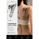 medink tattoo Gerçekci Geçici Anka Kuşu Desenli Dövme Etiket Kadın Erkek Kol Bacak