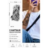 medink tattoo Gerçekci Geçici Aslan Dövme geçici Etiket Kadın Erkek Kol Bacak