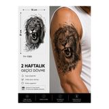 medink tattoo Gerçekci Geçici Aslan Dövme Tattoo Kol Gögüs Erkek Kadın Kol Bacak
