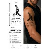 medink tattoo Gerçekci Geçici Dövme Atatürk ve Imza Desenli Dövme geçici Etiket Kadın Erkek Kol Bacak