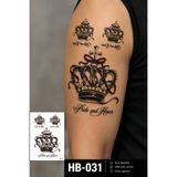 medink tattoo Gerçekci Kral Taçı Dövme geçici Etiket Kadın Erkek Kol Bacak Sticker Yapıştırma