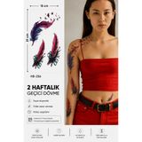 medink tattoo Gerçekci Kuş Tüyü Dövme geçici Etiket Kadın Erkek Kol Bacak Sticker Yapıştırma
