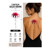 medink tattoo Gerçekçi Lotus Çiçek Renkli Model Geçici Kol Bacak Geçici Sticker Yapıştırma Dövme