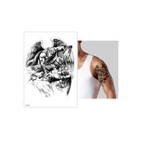 medink tattoo Gerçekci Melek Savaşları Dövme Etiket Kadın Erkek Kol Bacak