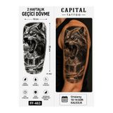 medink tattoo Tattoo Gerçekçi 3D kurt Realistic Model Geçici Kol Bacak Geçici Sticker Yapıştırma Dövme
