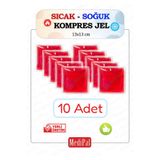 MediPal 10 Adet Termojel - Kırmızı - Cold Pack - Buz Paketi - Sıcak Soğuk Kompres Jel