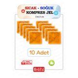 MediPal 10 Adet Termojel - Turuncu - Cold Pack - Buz Paketi - Sıcak Soğuk Kompres Jel
