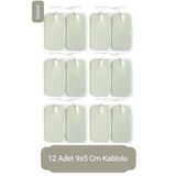 MediPal 12 Adet 9x5 Cm Universal Büyük Boy Kablolu Tens Pedi - Tens Elektrot Pedi - Yedek Tens Elektrodu