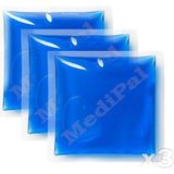 Medipal 3 Adet Termojel - Mavi - Sıcak Soğuk Kompres Jel - Çok Amaçlı Termojel - Cold Pack - 13x13 cm