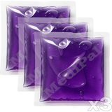 Medipal 3 Adet Termojel - Mor - Sıcak Soğuk Kompres Jel - Çok Amaçlı Termojel - Cold Pack - 13x13 cm