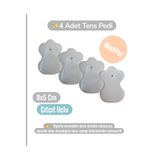 MediPal 4 Adet 8x5 Cm Çıtçıtlı Tens Pedi - Tens Elektrot