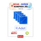 MediPal 4 Adet Termojel - Mavi - Cold Pack - Buz Paketi - Sıcak Soğuk Kompres Jel
