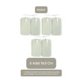 MediPal 6 Adet 9x5 Cm Universal Büyük Boy Kablolu Tens Pedi - Tens Elektrot Pedi - Yedek Tens Elektrodu
